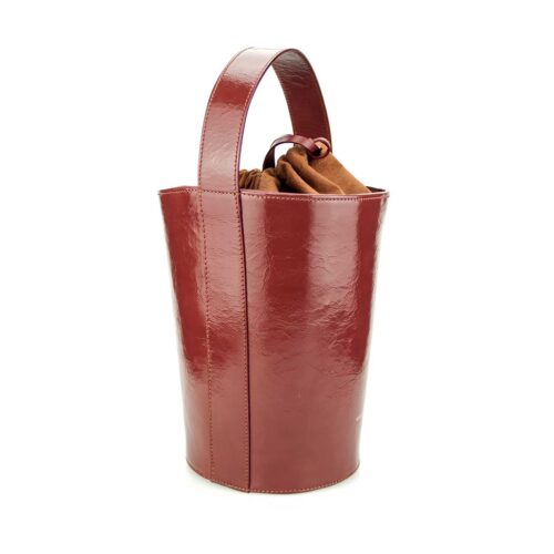 Citoyen burgundy bucket bag